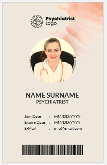 Psychiatrist ID Badge Template
