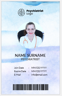 Psychiatrist ID Badge Template