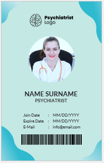 Psychiatrist ID Badge Template