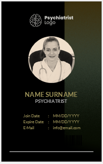 Psychiatrist ID Badge Template