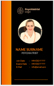 Psychiatrist ID Badge Template