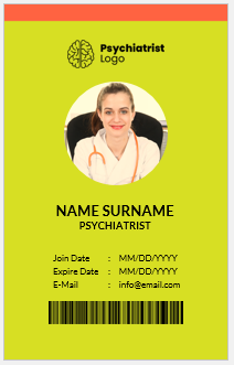 Psychiatrist ID Badge Template