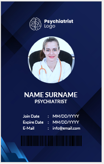 Psychiatrist ID Badge Template