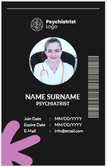 Psychiatrist ID Badge Template