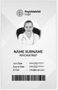 Psychiatrist ID Badge Template