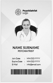 Psychiatrist ID Badge Template