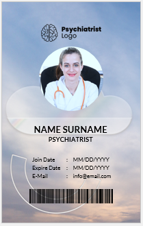 Psychiatrist ID Badge Template
