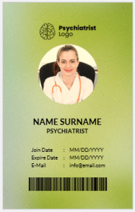 Psychiatrist ID Badge Template