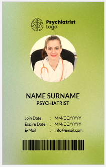 Psychiatrist ID Badge Template