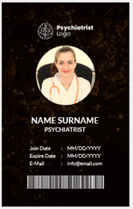 Psychiatrist ID Badge Template