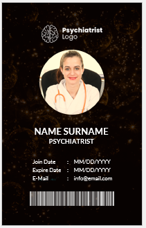 Psychiatrist ID Badge Template