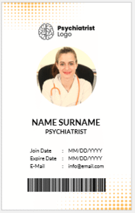 Psychiatrist ID Badge Template
