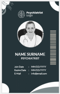 Psychiatrist ID Badge Template