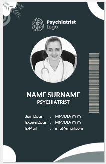 Psychiatrist ID Badge Template