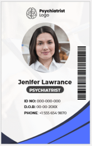 Psychiatrist ID Badge Template