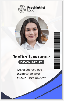 Psychiatrist ID Badge Template