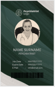 Psychiatrist ID Badge Template