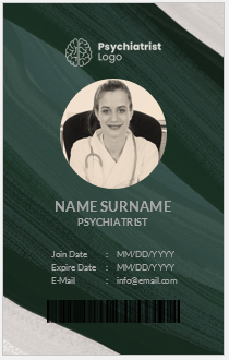 Psychiatrist ID Badge Template