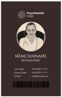 Psychiatrist ID Badge Template