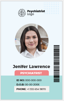 Psychiatrist ID Badge Template