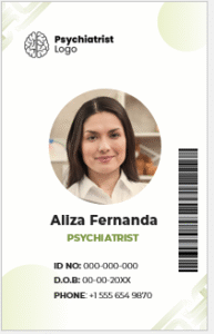 Psychiatrist ID Badge Template