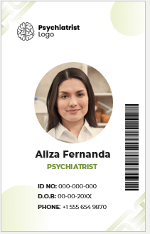 Psychiatrist ID Badge Template