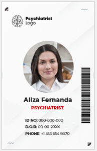 Psychiatrist ID Badge Template