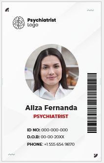 Psychiatrist ID Badge Template