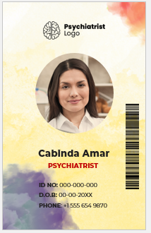 Psychiatrist ID Badge Template
