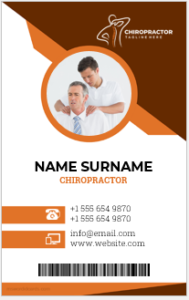 Chiropractor ID badge template