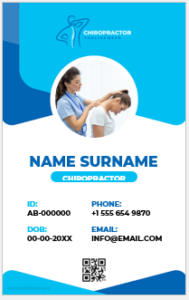 Chiropractor ID badge template