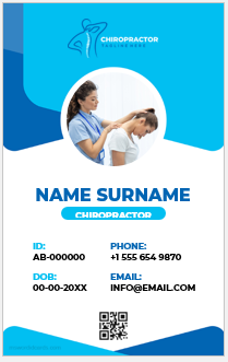 Chiropractor ID badge template
