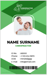 Chiropractor ID badge template