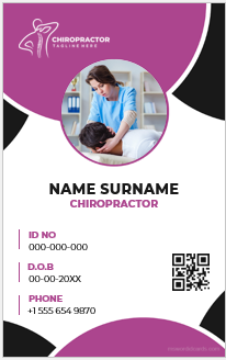 Chiropractor ID badge template