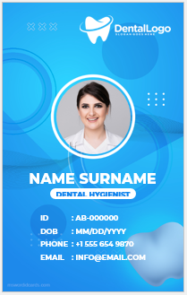 Dental hygienist ID badge template
