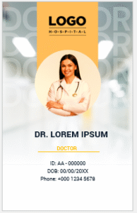 Doctor ID badge template