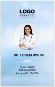 Doctor ID badge template