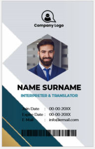 Interpreter and Translator ID Badges