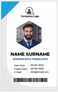 Interpreter and Translator ID Badges