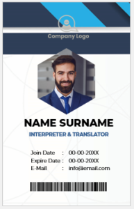 Interpreter and Translator ID Badges