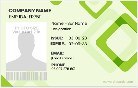 Company employee ID template