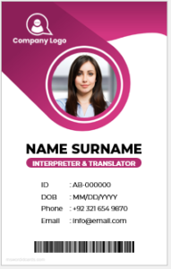 Interpreter and Translator ID Badge