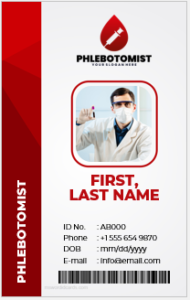 Phlebotomist ID badge template