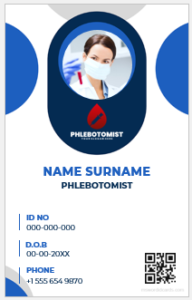 Phlebotomist ID badge template