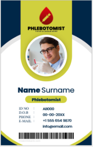 Phlebotomist ID badge template