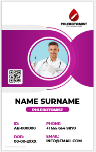 Phlebotomist ID badge template