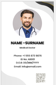 Physician ID Badge Template
