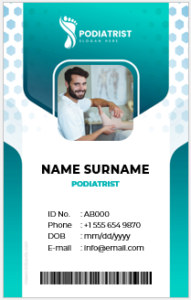 Podiatrist ID badge template