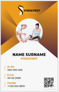 Podiatrist ID badge template
