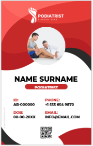 Podiatrist ID badge template